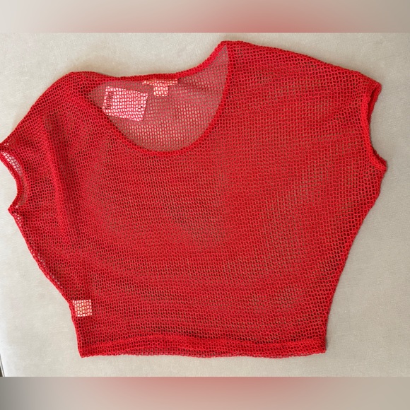 Staring at Stars Red Mesh Crop Top - Size S - NWT - Picture 9 of 12
